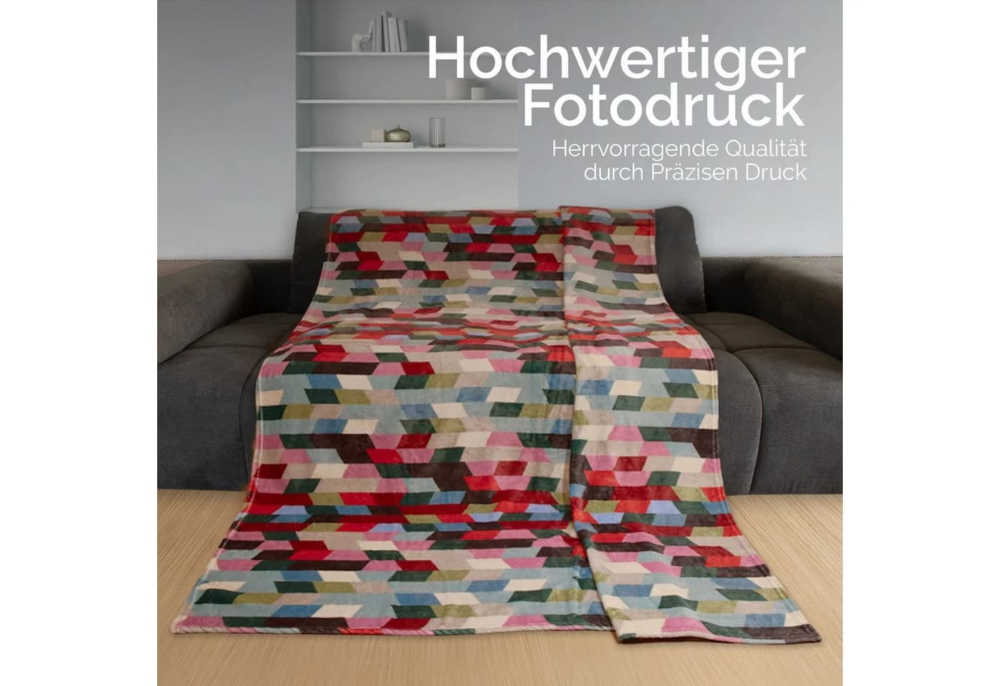 Bestlivings Wohndecke bunt Cashmere-Touch 150x200 cm - Bild 3
