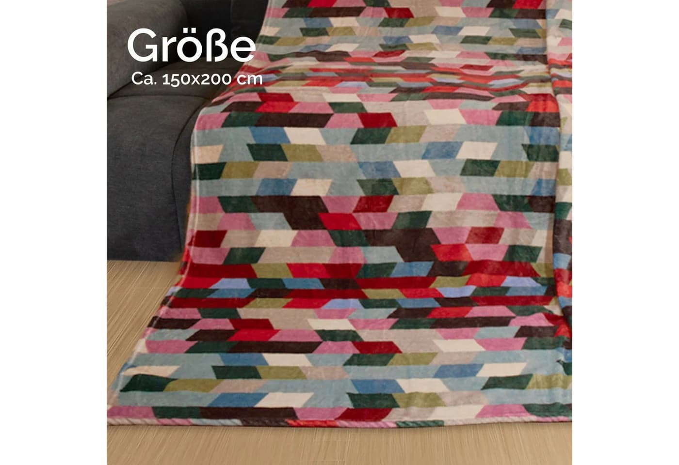 Bestlivings Wohndecke bunt Cashmere-Touch 150x200 cm - Bild 4