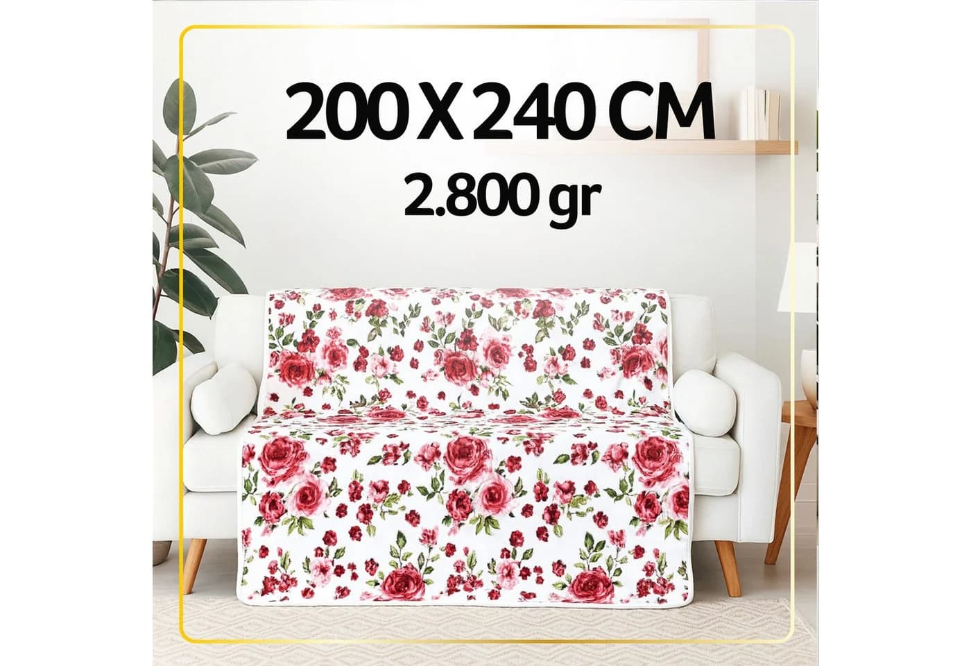 Bestlivings XXL Premium Kuscheldecke 240x200 cm - 580g/m²