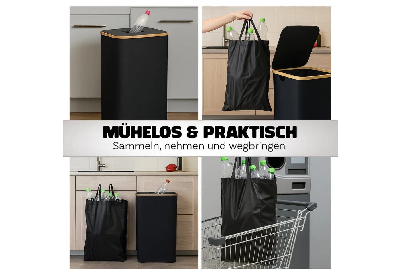 Bestlivings Flaschensammler Bambusrahmen 100L - Bild 4