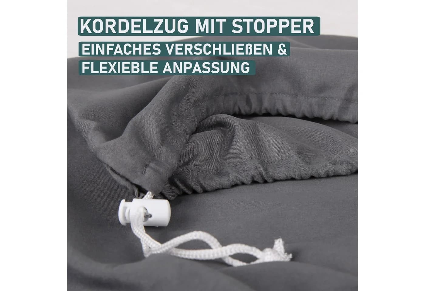 Bestlivings Aufbewahrungsbeutel Anthrazit Polyester Kordelzug - Bild 5