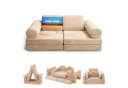 Bestlivings Kindersofa modulares Spielsofa 11 Teile Beige Bild 2