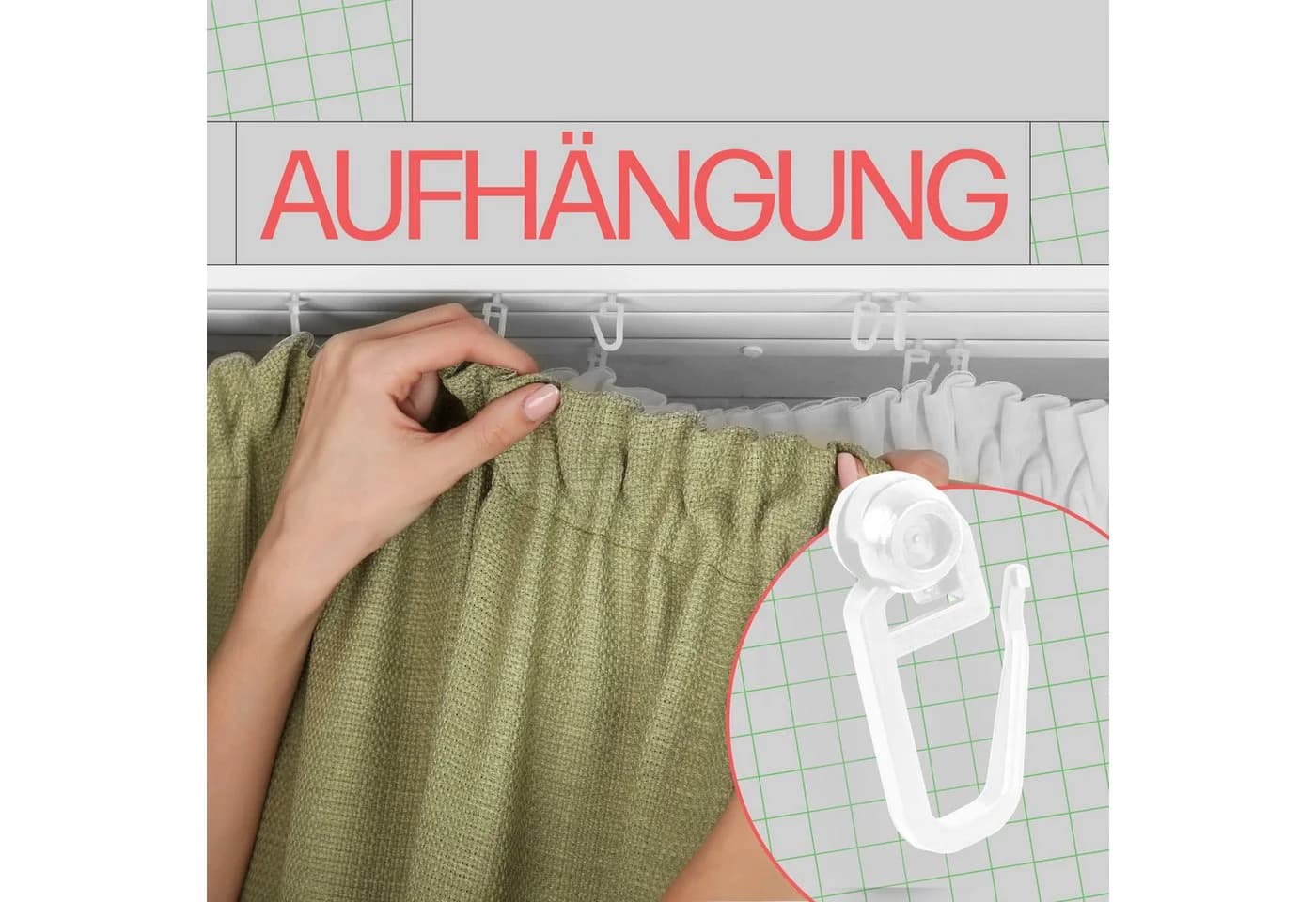 Bestlivings Gardinenschiene Komplettset Weiß Kunststoff - Bild 5
