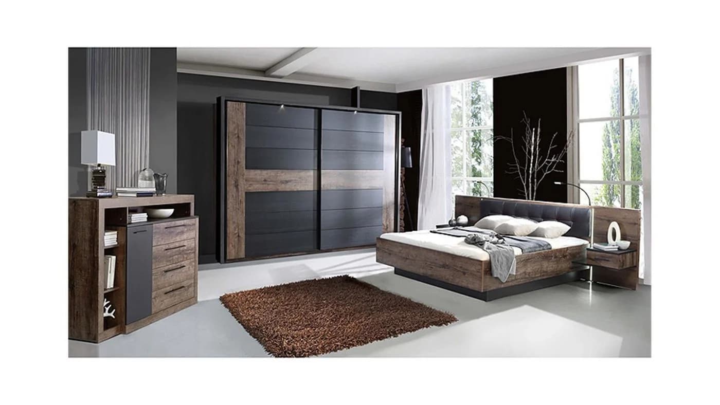 Forte Schlafzimmer-Set Bellevue Schwarzeiche und Schlammeiche - Bild 2