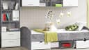 Forte Jugendzimmer-Set Lupo 5-tlg. Betonoptik Grau/Weiß Bild 3