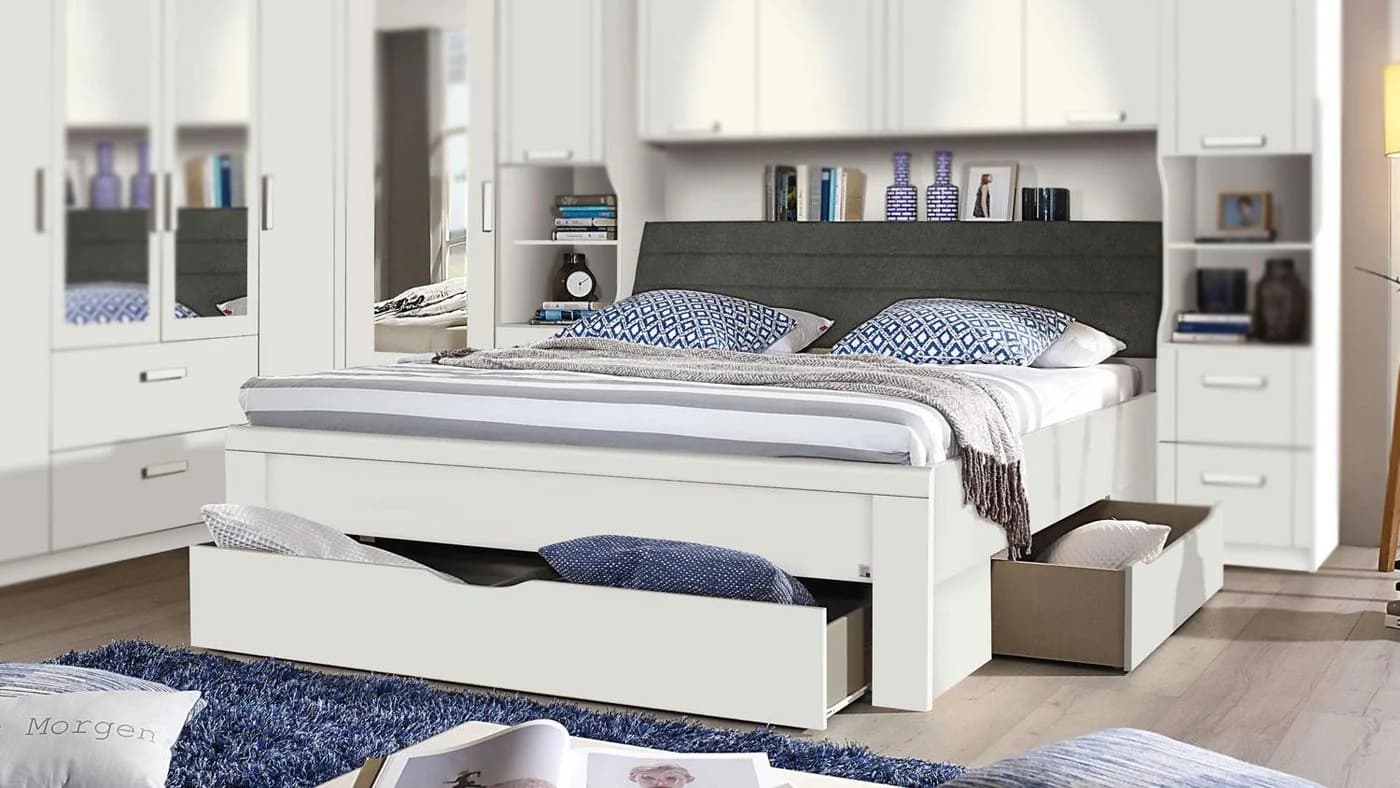 Rauch ORANGE Schlafzimmer-Set LINDAU 4-teilig weiß mit Spiegel