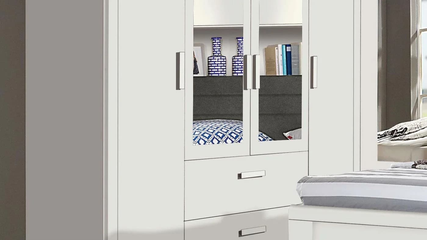 Rauch ORANGE Schlafzimmer-Set LINDAU 4-teilig weiß mit Spiegel - Bild 3