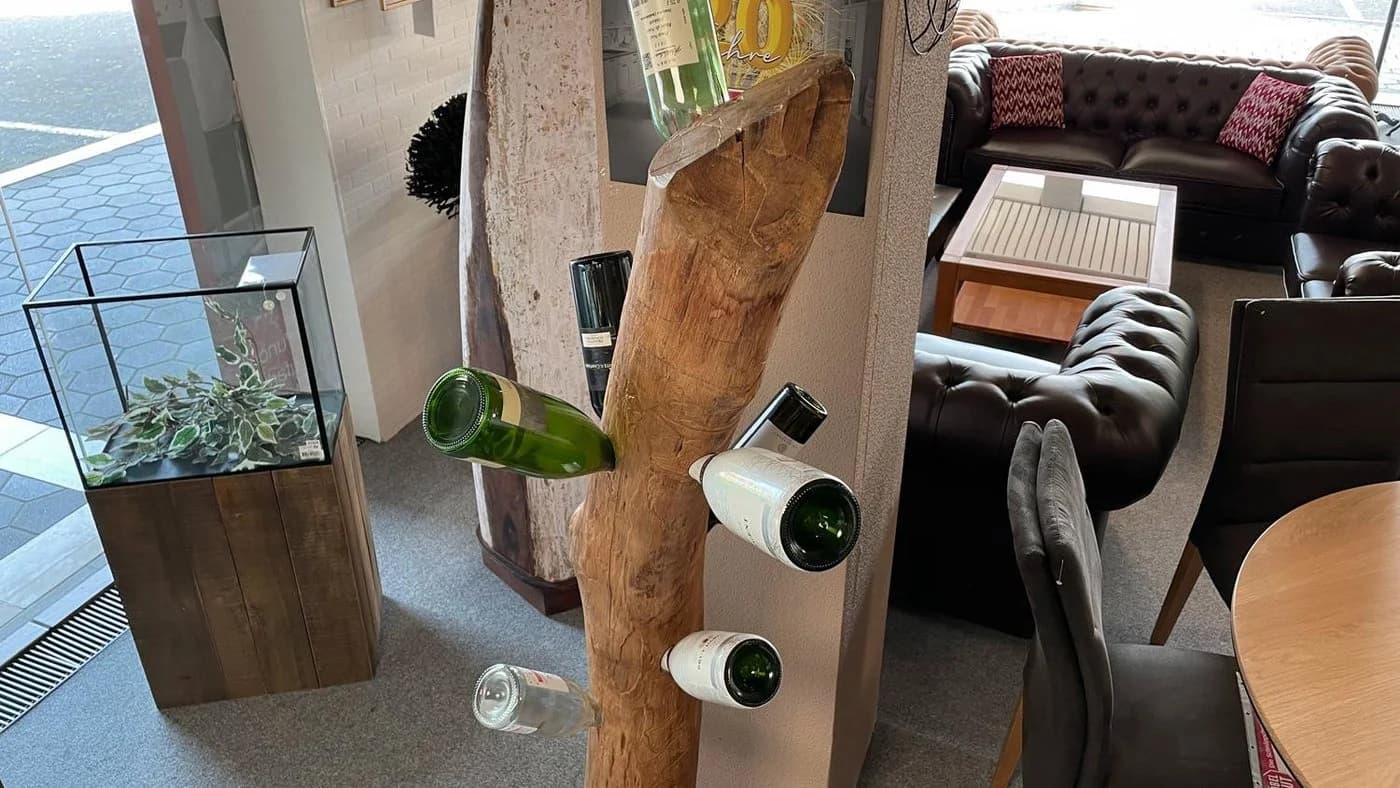 Möbel Akut Weinständer Teakholz massiv 180 cm