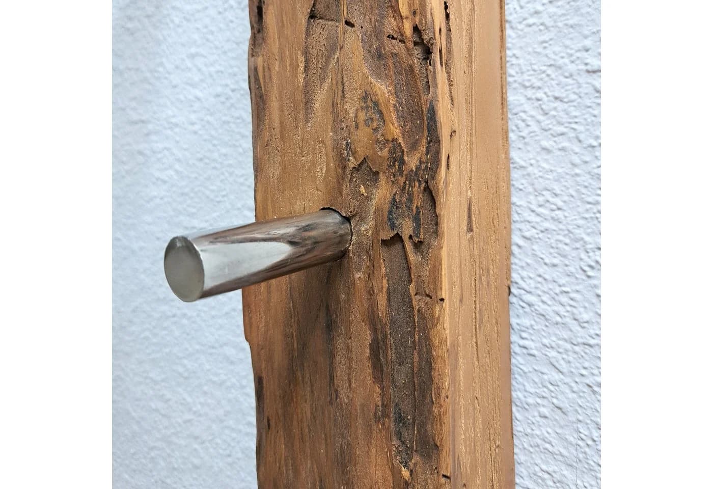 Möbel Akut Wandgarderobe Teakholz Natur mit Haken - Bild 3