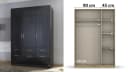 rauch BLUE Eck-Kleiderschrank Celle 14 Schubladen Grau Hochglanz Bild 1