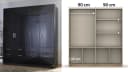 rauch BLUE Eck-Kleiderschrank Celle 14 Schubladen Grau Hochglanz Bild 3