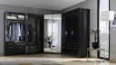 rauch BLUE Eck-Kleiderschrank Celle 14 Schubladen Grau Hochglanz Bild 5