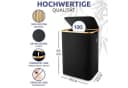 Möbel Akut Wäschekorb Schwarz 100l Bambus Bild 1