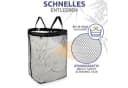 Möbel Akut Wäschekorb Beige 140L 2 Fächer Stoff Bild 5