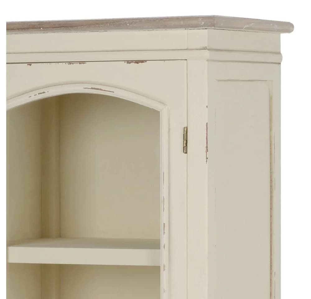 99rooms Vitrine Rimini Pappel Creme Landhausstil mit Schublade