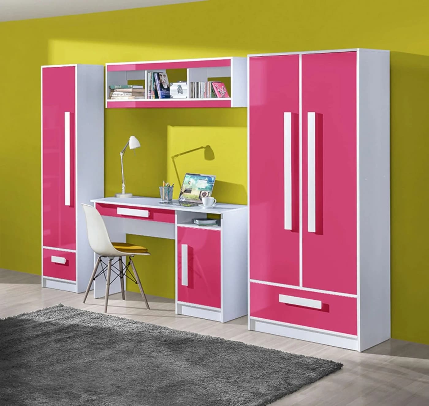 99rooms Jugendzimmer-Set Goldie I 4-teilig Weiß-Rosa Modern - Bild 2
