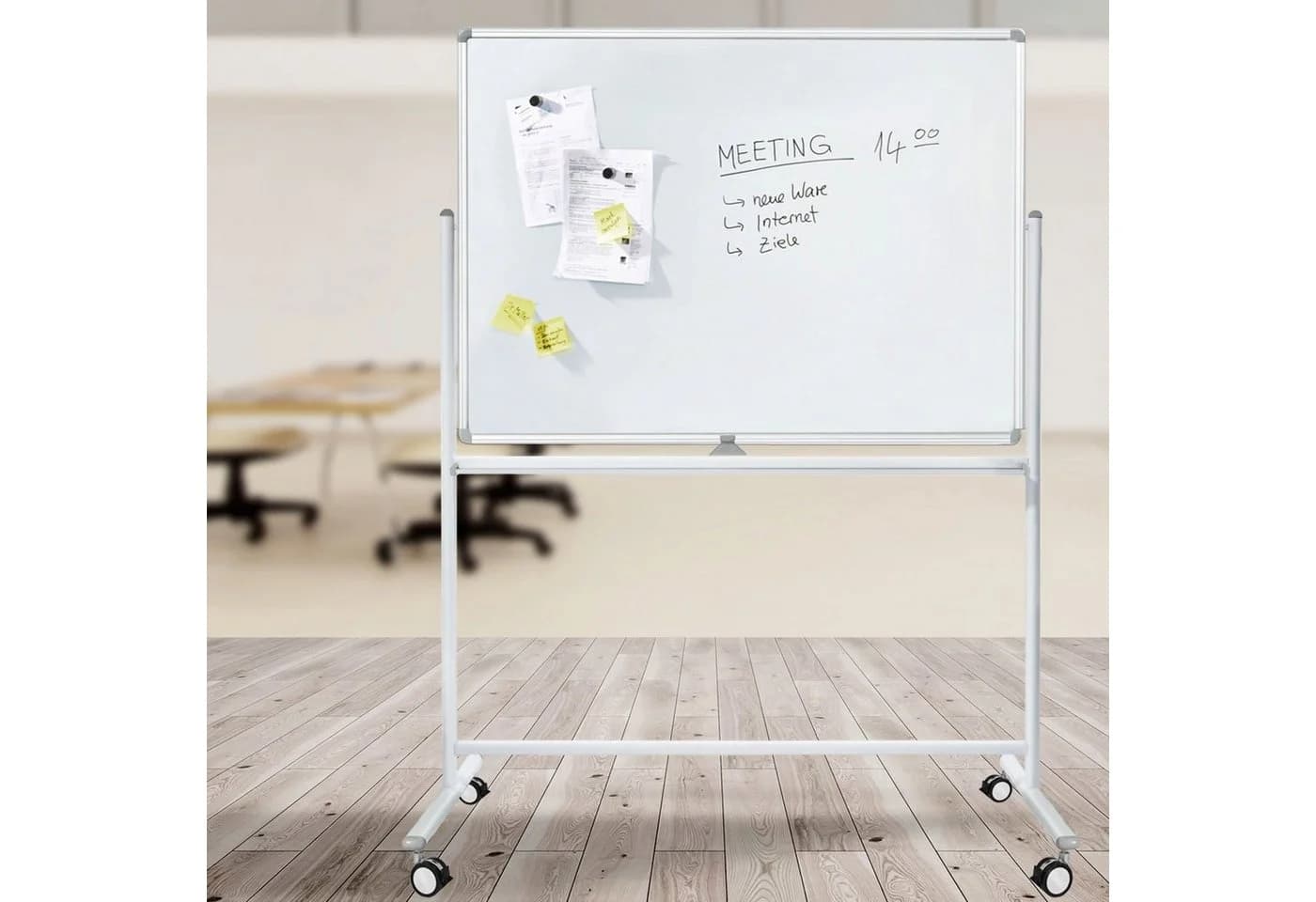 Master of Boards Whiteboard Stanford PRO Mobil Drehbar Magnetisch - Bild 5