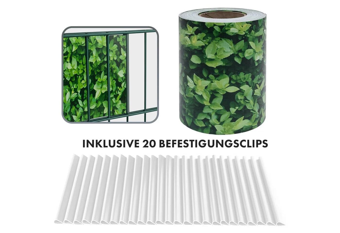 casa pura PVC-Sichtschutzstreifen für Gittermattenzäune Grün - Bild 3