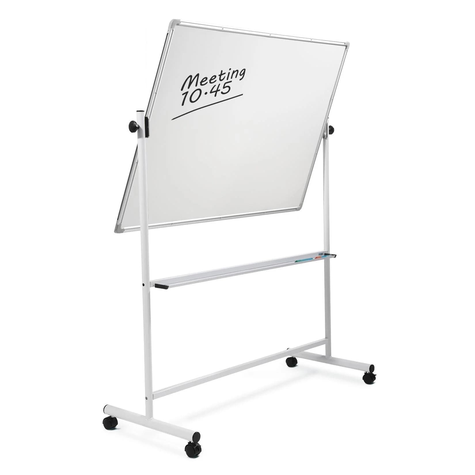 Master of Boards Whiteboard emailliert Mobil & drehbar Weiss