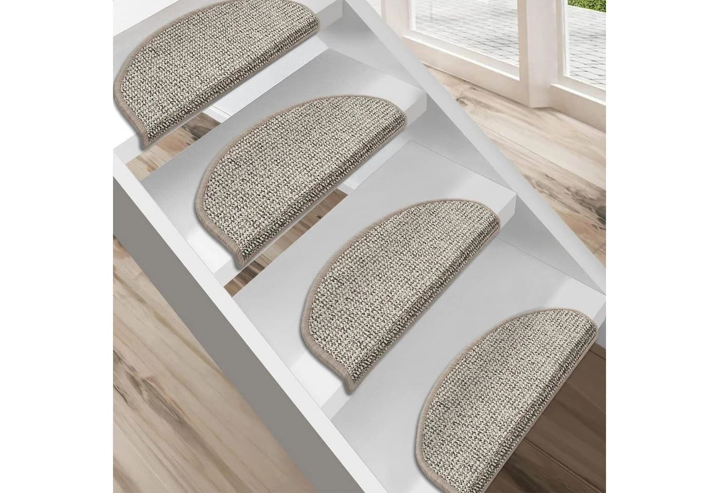 Floordirekt Stufenmatte Carlton Grau-Beige Meliert Polypropylen