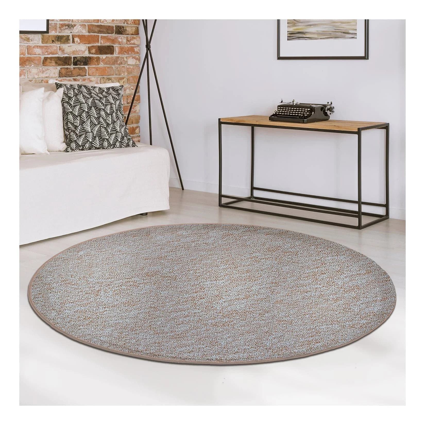 Karat Teppich London Beige 70 cm Rund