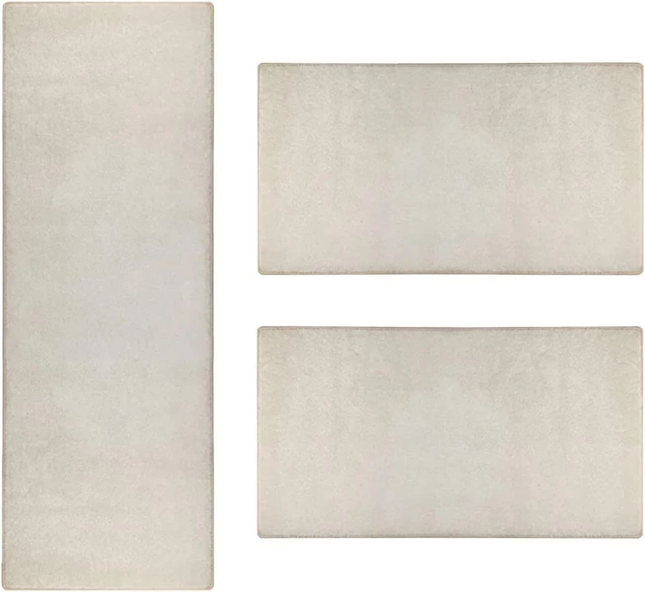 Floordirekt Velours-Bettumrandung Sundae 3-tlg. Beige Hochflor - Bild 2