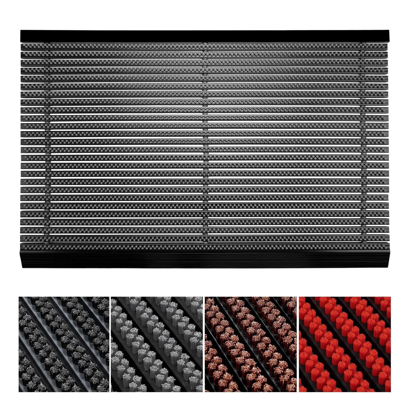casa pura Türmatte Power Brush Grau - Hochleistungs-Schuhabstreifer