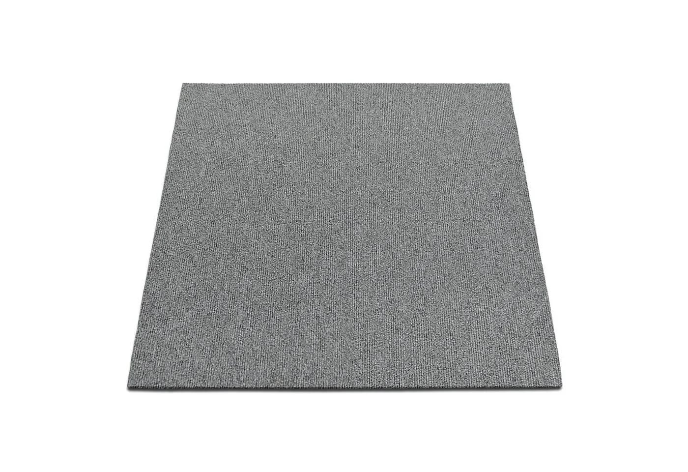 casa pura Teppichfliese Lyonn Hellgrau Selbstliegend 50x50 cm