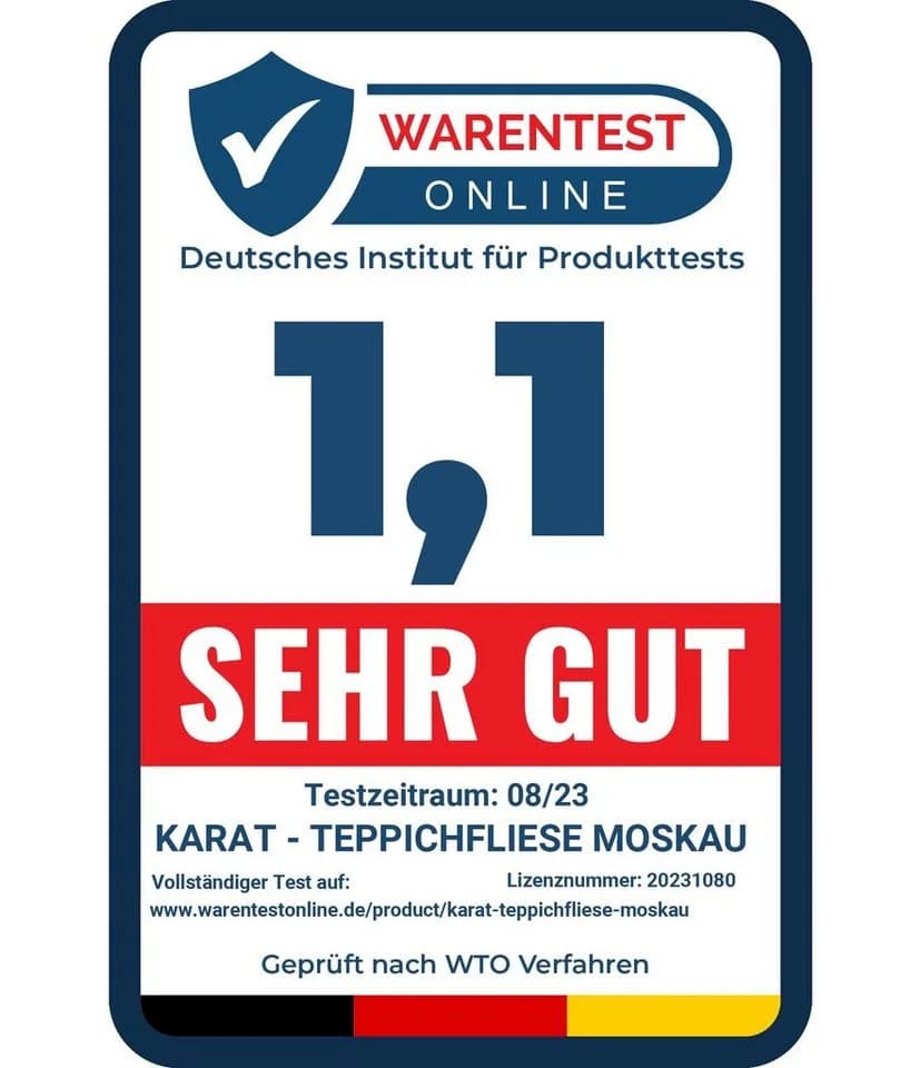 Karat Teppichfliese Moscow Blau Selbstliegend 50x50 cm - Bild 5