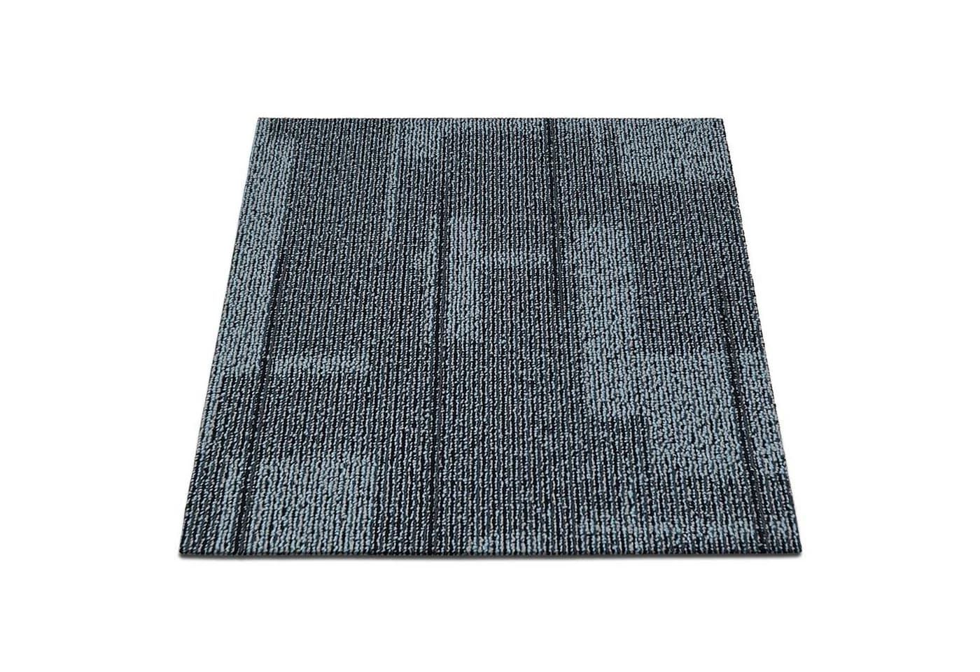 casa pura Teppichfliese Andorra Grau 50x50 cm Schlingenflor