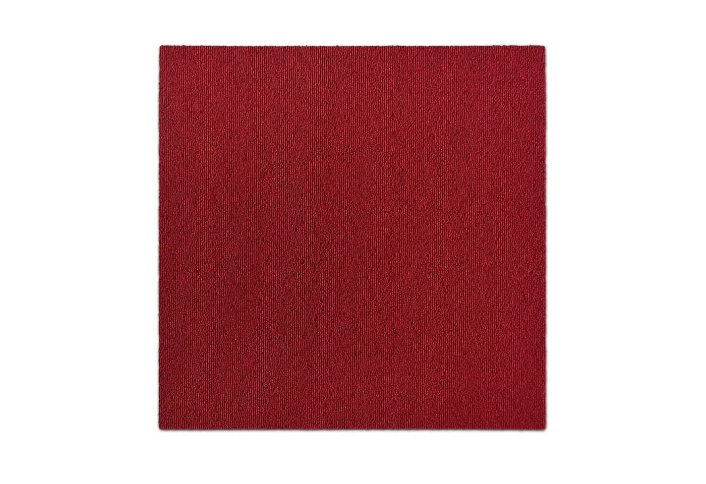 casa pura Teppichfliese Lyonn Rot Selbstliegend 50x50 cm