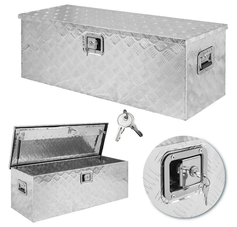 Trucky Anhänger-Deichselbox Aluminium Werkzeugkiste mit Schloss
