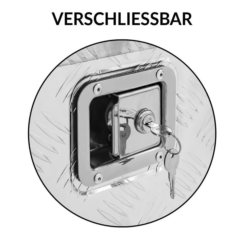 Trucky Anhänger-Deichselbox Aluminium Werkzeugkiste mit Schloss - Bild 3