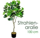 Decovego Kunstbaum Schefflera 100 cm Grün Bild 1