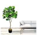 Decovego Kunstbaum Schefflera 100 cm Grün Bild 3