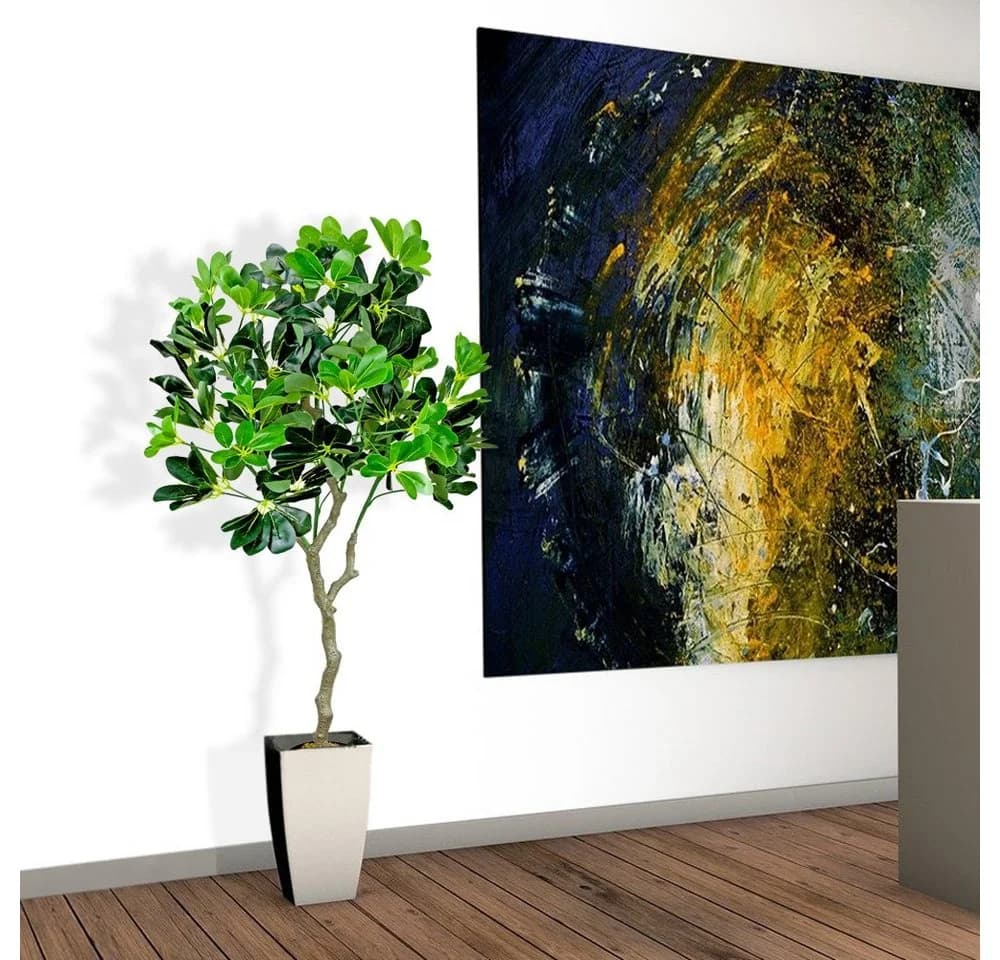 Decovego Kunstbaum Schefflera 100 cm Grün - Bild 4