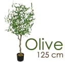 Decovego Kunstbaum Olive Olivenbaum 125 cm Grün Bild 1