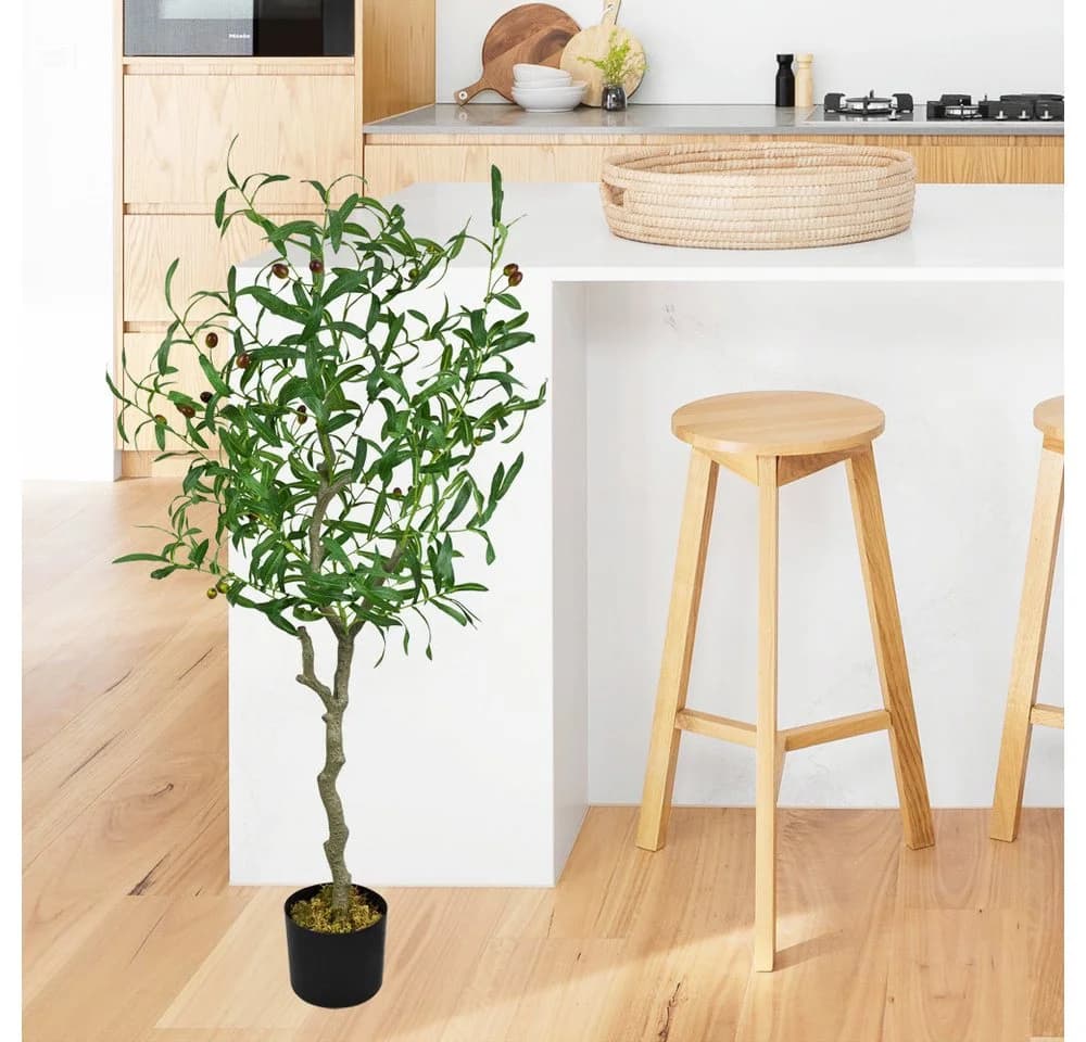Decovego Kunstbaum Olive Olivenbaum 125 cm Grün - Bild 3
