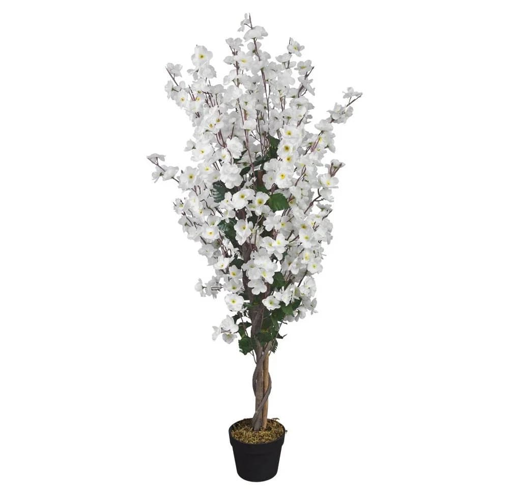 Decovego Kunstbaum Kirschbaum 120 cm Grüne Zimmerpflanze - Bild 2
