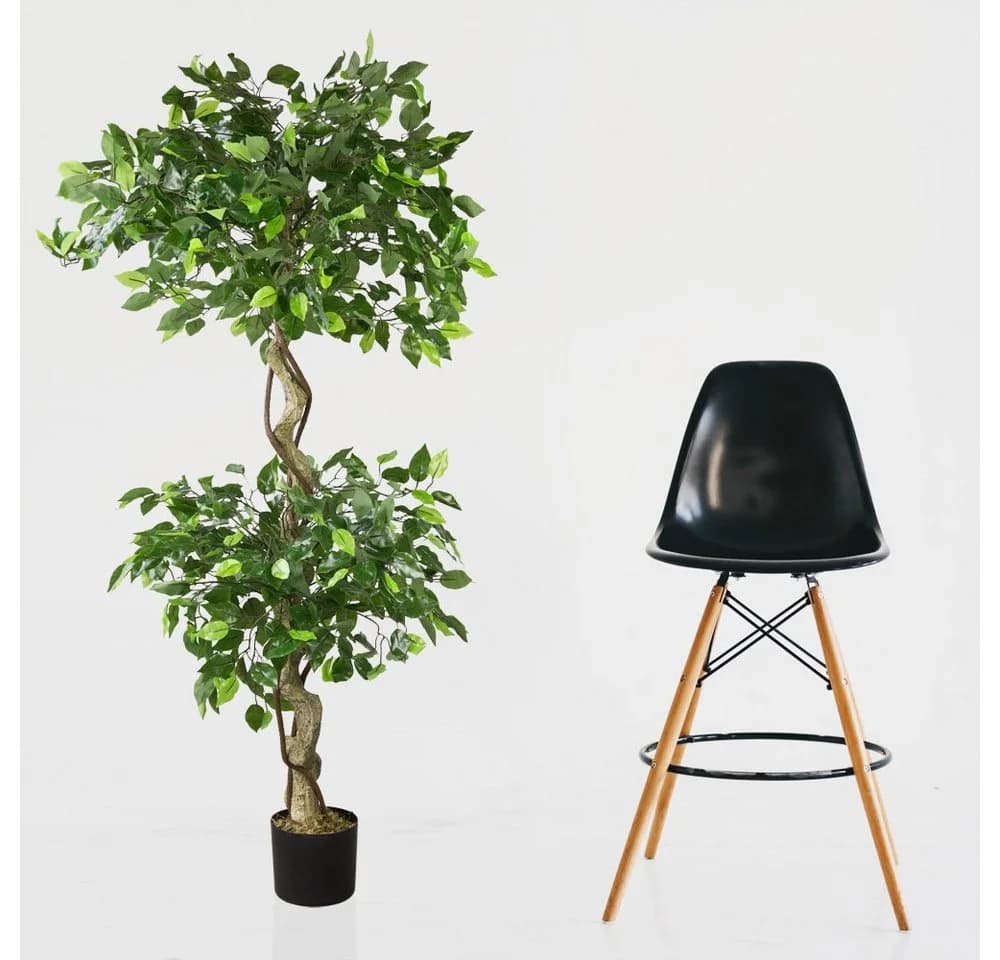 Decovego Kunstbaum Ficus Benjamin 170 cm Grün - Bild 4