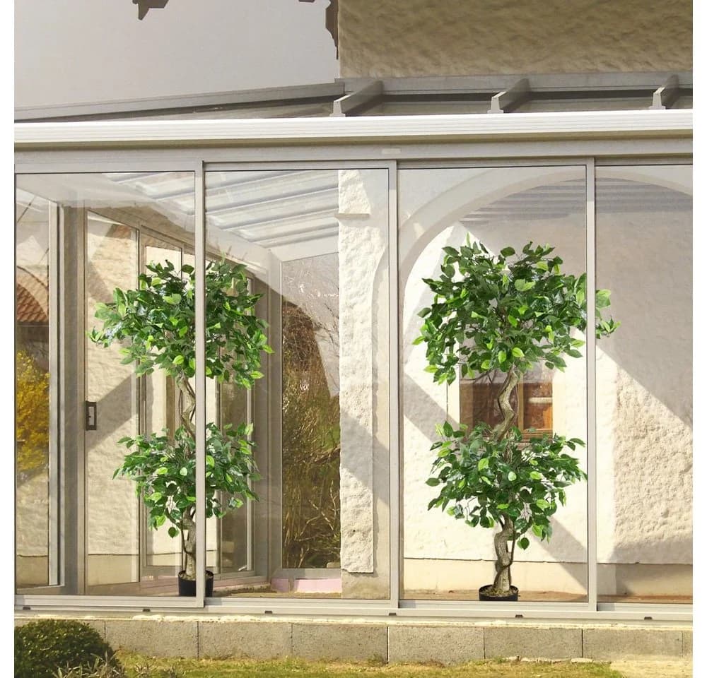 Decovego Kunstbaum Ficus Benjamin 170 cm Grün - Bild 5