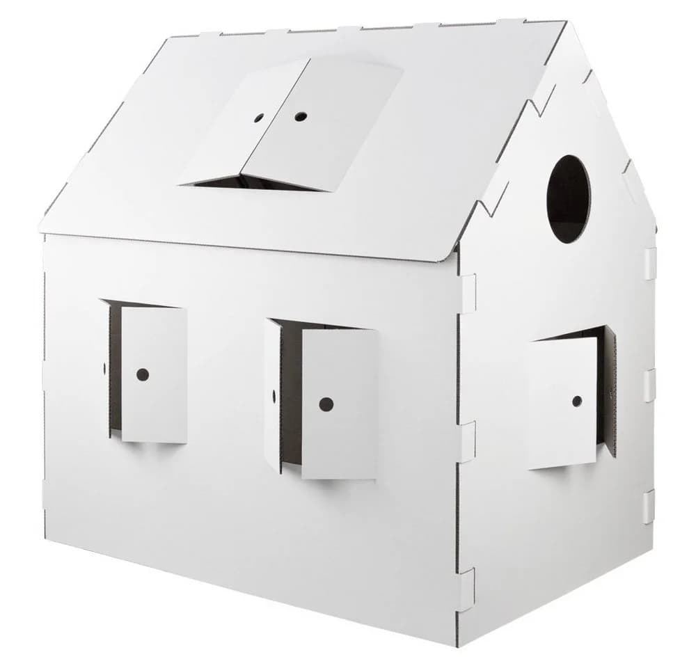 Kingpower Spielhaus XL Kinder Papphaus Weiß - Bild 5