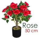 Kunstblume Rose Rosenstock Rosenbusch Kunstpflanze Künstliche Pflanze Auswahl, Decovego Bild 2