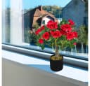 Kunstblume Rose Rosenstock Rosenbusch Kunstpflanze Künstliche Pflanze Auswahl, Decovego Bild 5