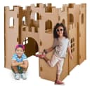 Kingpower Ritterburg Spielhaus Pappe Braun 130x130x132cm Bild 3