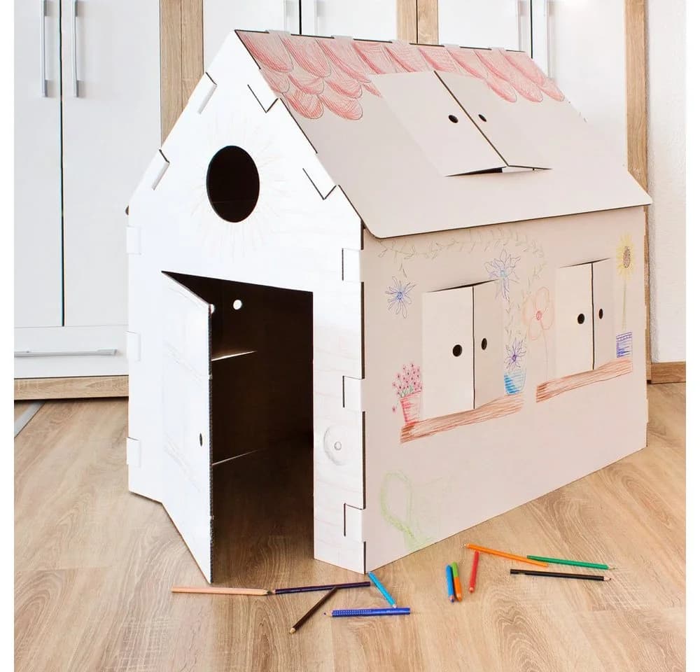 Kingpower Spielhaus Ritterburg Wellpappe Kinder Spielburg