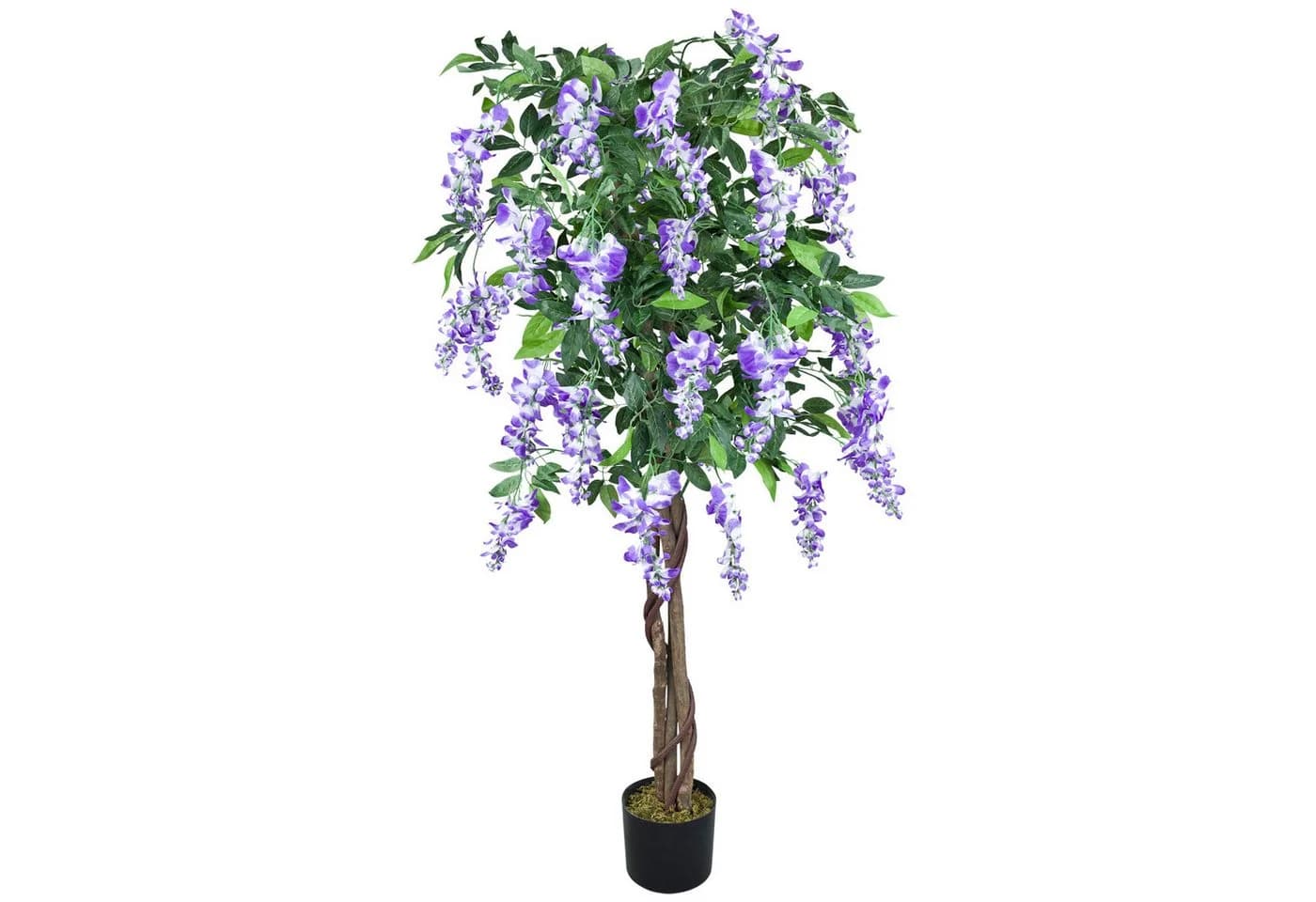 Decovego Kunstbaum Blauregen 160 cm mit Echtholz - Bild 2