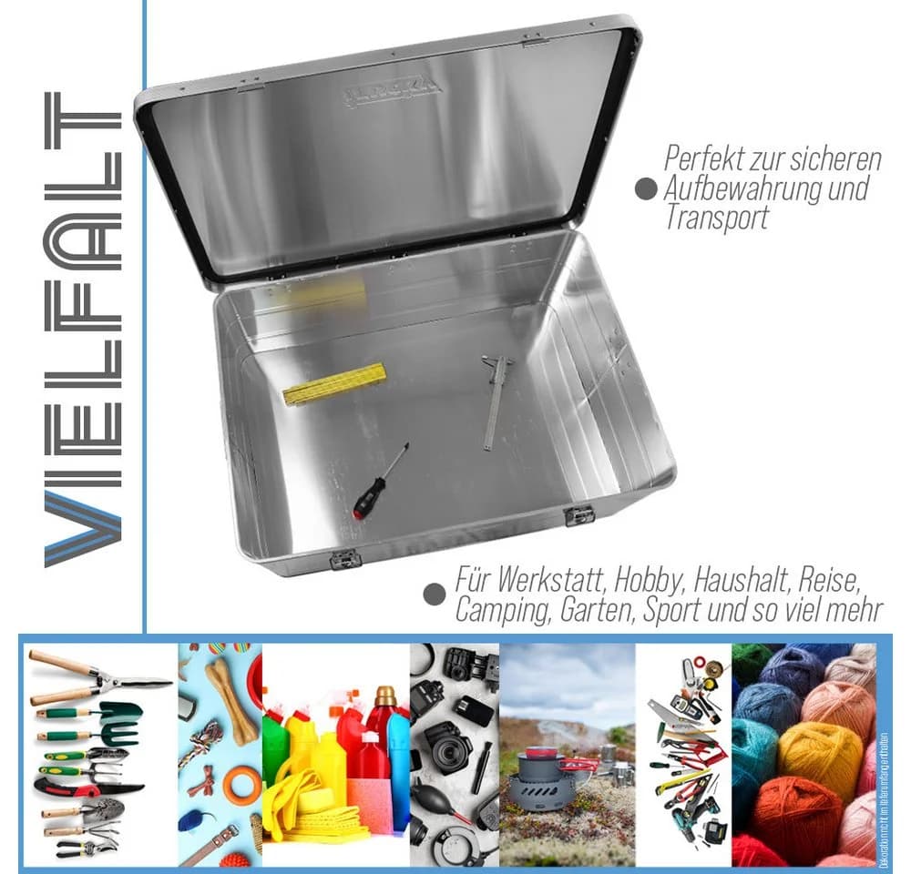 Trucky Allzweckkiste Aluminium Box Silber 135 Liter Abschließbar - Bild 5