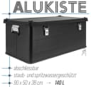 Trucky Allzweckkiste Aluminium Box mit Deckel Schwarz 140 Liter Bild 1