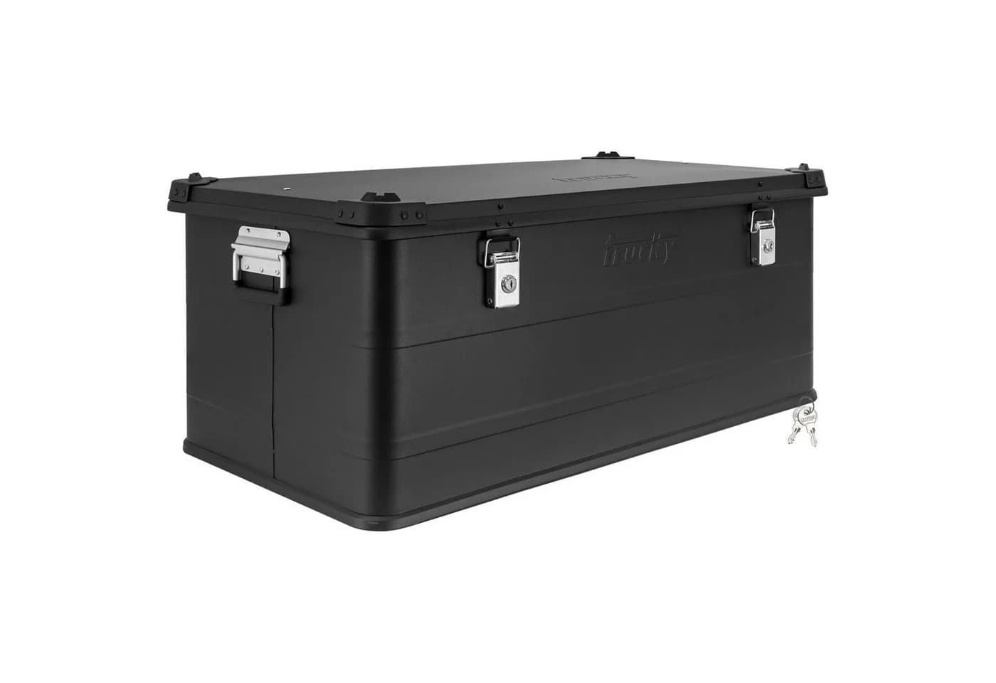 Trucky Allzweckkiste Aluminium Box mit Deckel Schwarz 140 Liter - Bild 2